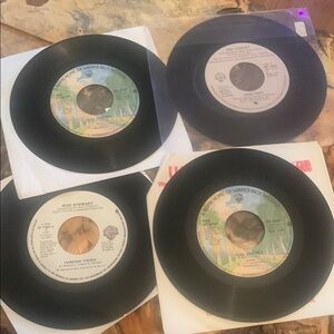 Vintage Rod Stewart Vinyl Records Collection 45 RPM